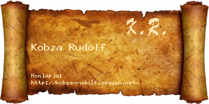 Kobza Rudolf névjegykártya